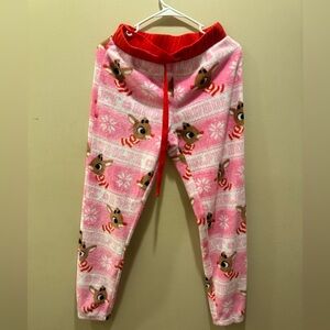 Rudolph Kids Pajamas - Pink and Red